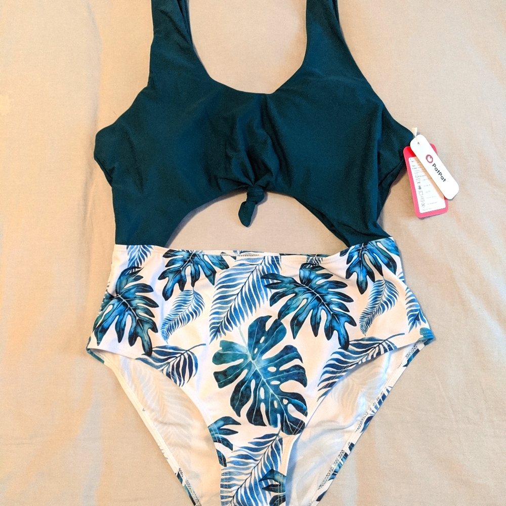 New! Patpat Dark Green Cutout XL Swimsuit